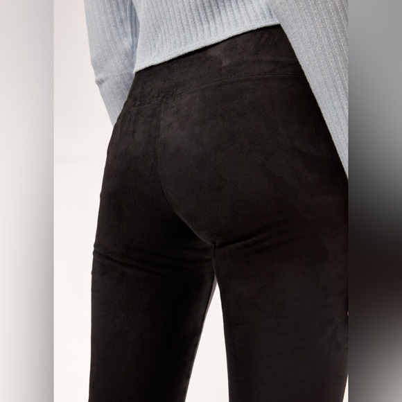 Aritzia Wilfred Free Daria Pant Brown Vegan Suede Size Small - Picture 2 of 14